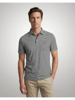 Poloshirt donkerblauw/wit