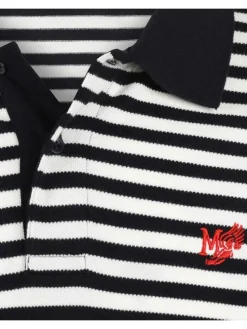 Poloshirt donkerblauw/wit