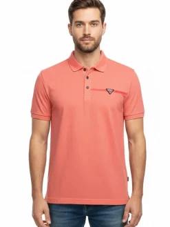Poloshirt "Kelif" koraalrood