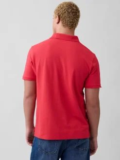 Poloshirt rood/blauw