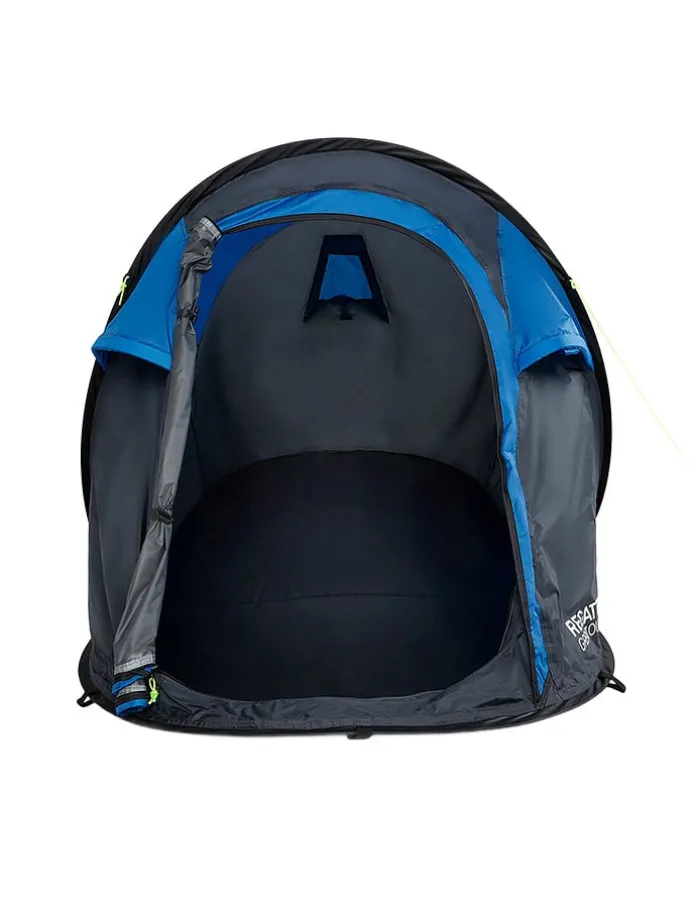 Pop-up tent "Malawi II" blauw/grijs - (L)220 x (B)90 x (H)120 cm