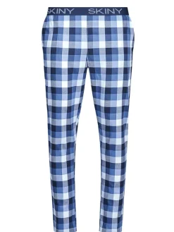 Pyjamabroek blauw/wit