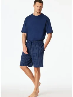 Pyjamashorts donkerblauw