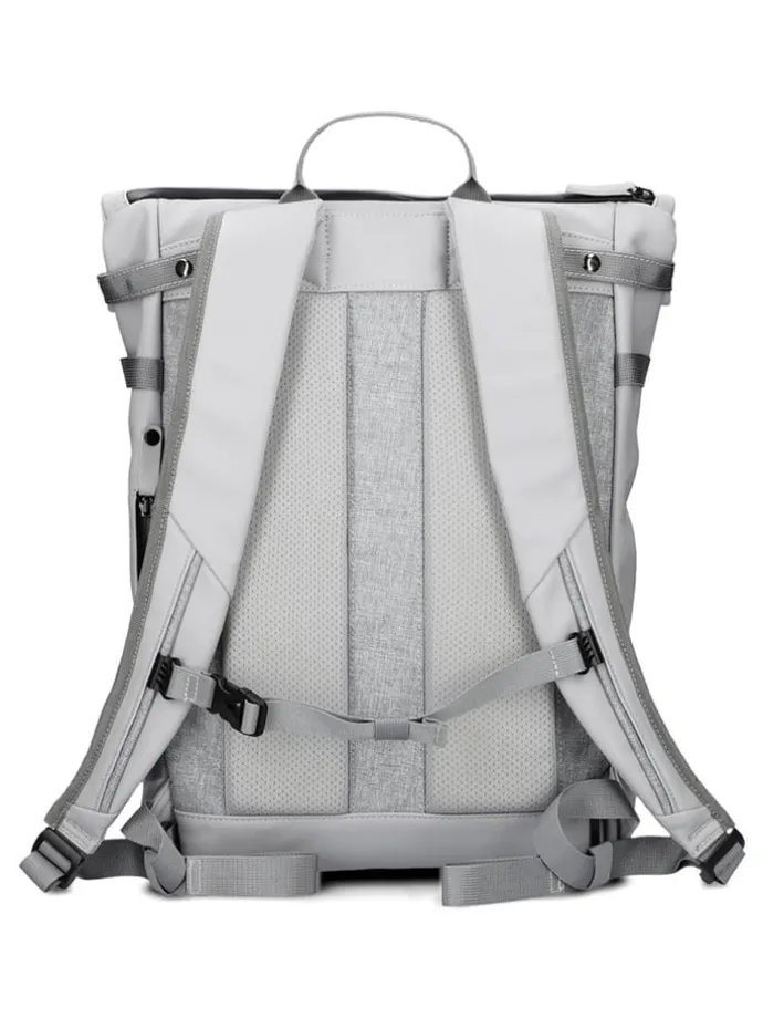 Rugzak wit/grijs - (B)37 x (H)45 x (D)13 cm