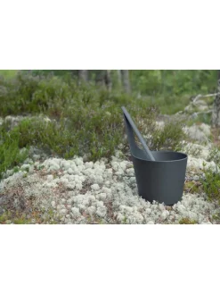 Saunalepel ''Pisara'' zwart - (L)48,5 cm