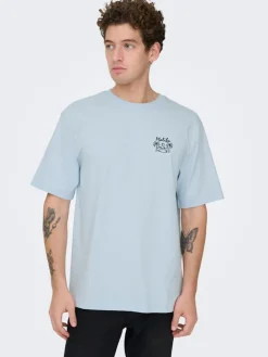 Shirt "Onsmilo" lichtblauw