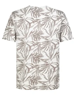 Shirt wit/taupe