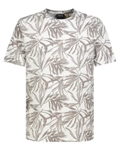 Shirt wit/taupe