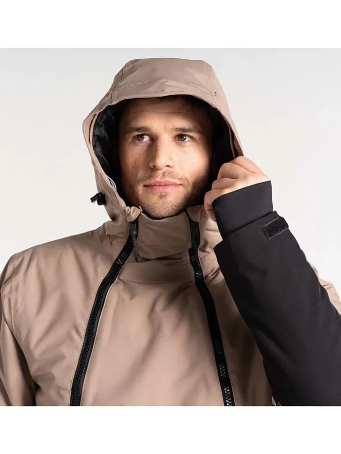 Ski-/snowboardjas "T-Bar" beige/zwart