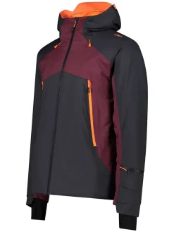 Ski-/snowboardjas zwart/rood