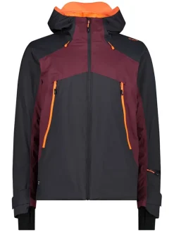 Ski-/snowboardjas zwart/rood
