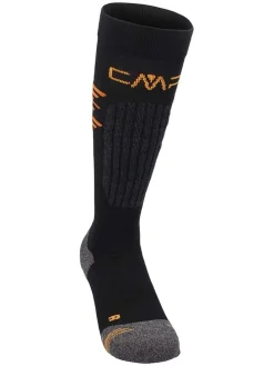 Ski-/snowboardsokken "Lenpur" zwart/grijs