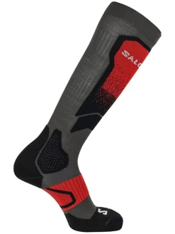 Ski-/snowboardsokken "S/S/MAX" zwart/rood