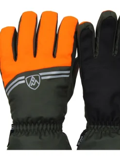 Ski-/snowboardvingerhandschoenen "Mamilla" kaki/oranje