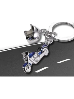 Sleutelhanger "Key Cruising" zilverkleurig/blauw