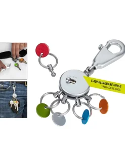 Sleutelhanger zilverkleurig/meerkleurig