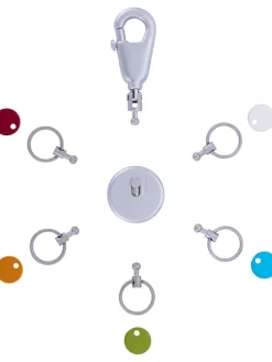 Sleutelhanger zilverkleurig/meerkleurig