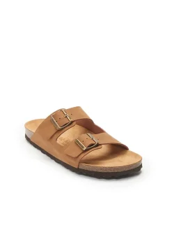 Slippers "Alberto" lichtbruin