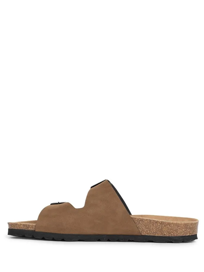 Slippers "Athol" lichtbruin