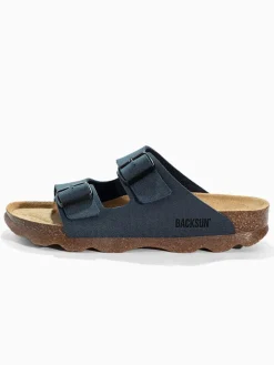 Slippers "Bali" donkerblauw