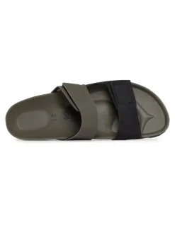 Slippers "Gabin" zwart/ kaki