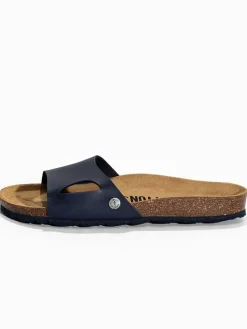 Slippers "Gecko" donkerblauw