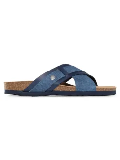Slippers "Giovani" donkerblauw