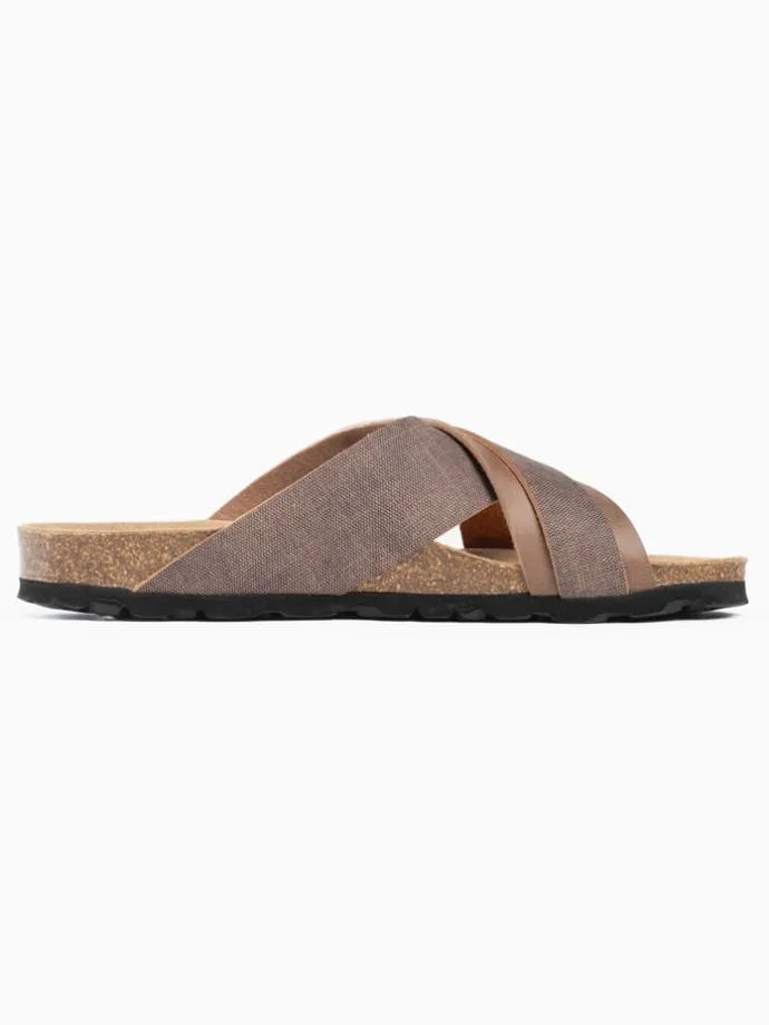 Slippers "Giovani" lichtbruin