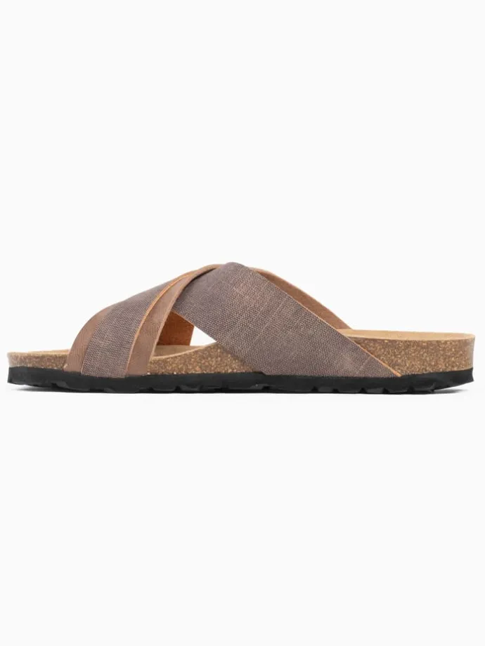 Slippers "Giovani" lichtbruin