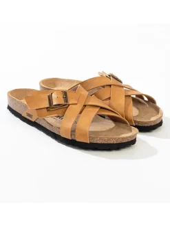 Slippers "Oran" lichtbruin