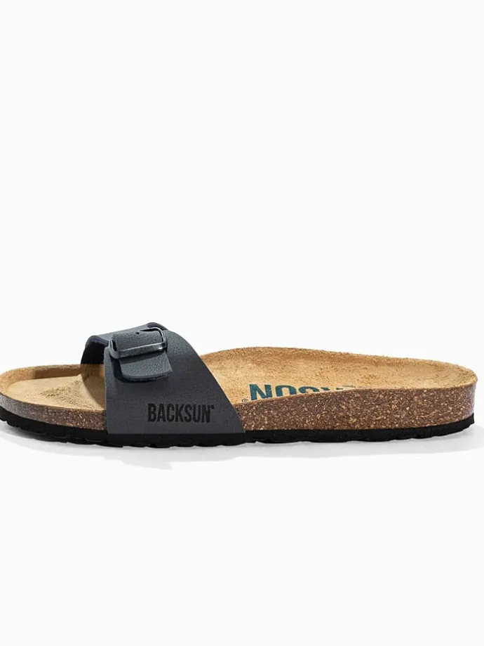 Slippers "Paris" donkerblauw