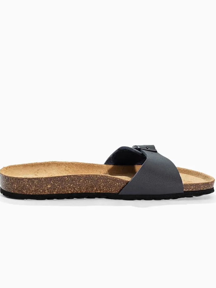 Slippers "Paris" donkerblauw