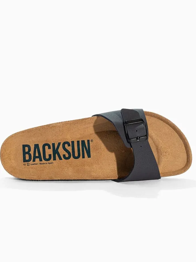 Slippers "Paris" donkerblauw