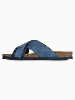 Slippers "Samy" donkerblauw
