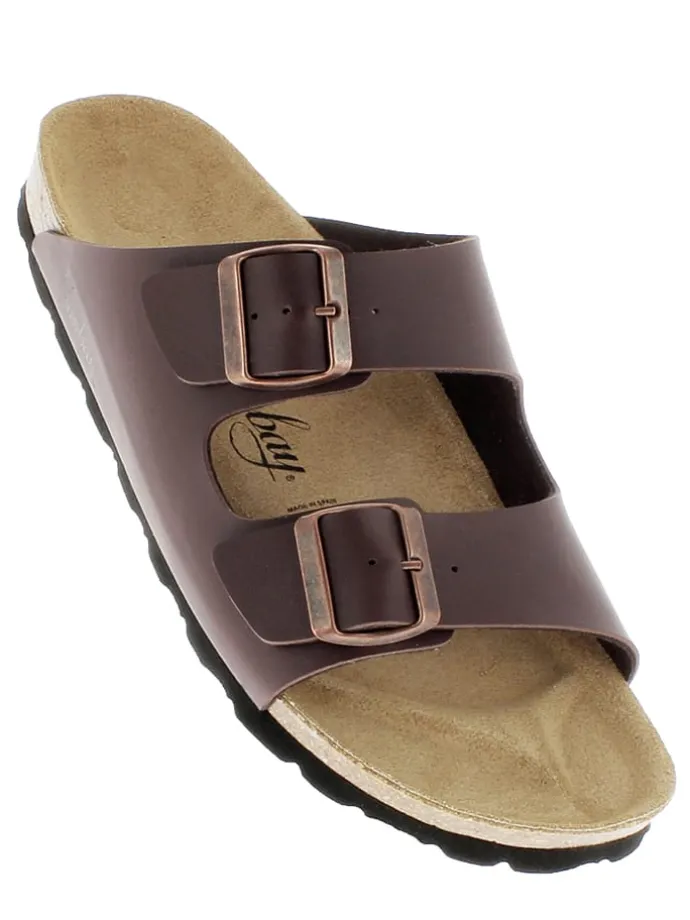 Slippers "Trefle" bruin