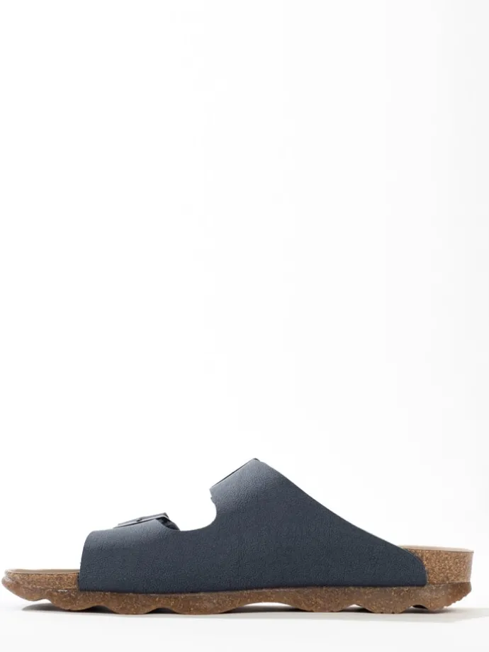 Slippers "Trefle" donkerblauw