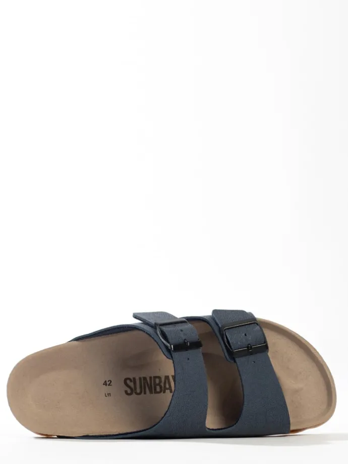 Slippers "Trefle" donkerblauw