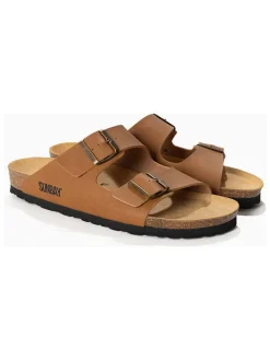 Slippers "Trefle" lichtbruin