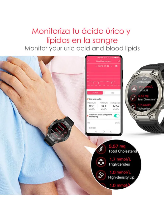 Smartwatch "JA01" zwart