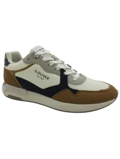 Sneakers bruin/crème