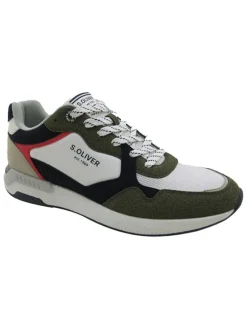 Sneakers crème/kaki
