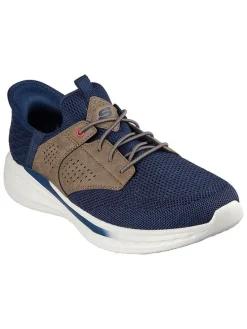 Sneakers donkerblauw/lichtbruin