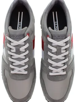 Sneakers grijs/rood
