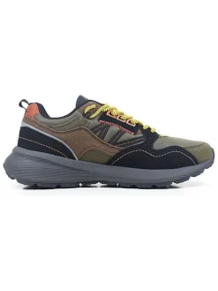 Sneakers kaki/donkerblauw