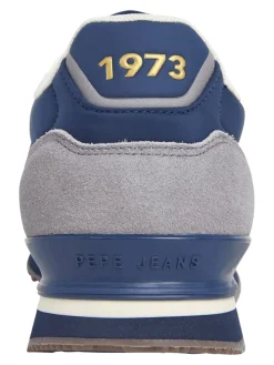 Sneakers "London" grijs/blauw/crème