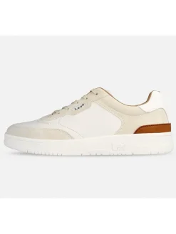 Sneakers "Louis" wit/beige/lichtbruin