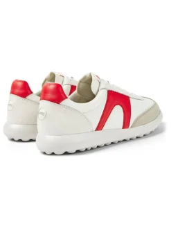 Sneakers wit/rood/beige