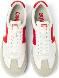 Sneakers wit/rood/beige