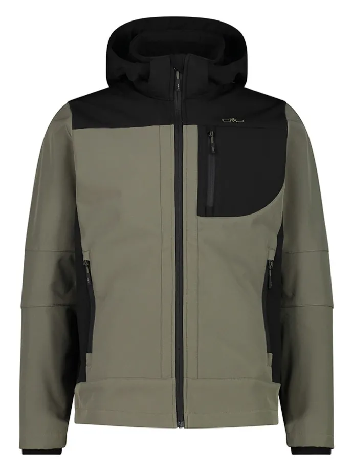 Softshelljas beige/zwart