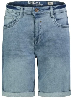 Spijkerbermuda blauw